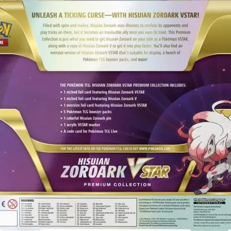 POKEMON HISUIAN ZOROARK VSTAR PREMIUM COLLECTION