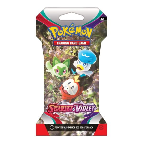 Pokémon TCG - Scarlet & Violet: Sleeved Boosterpack (Sprigatito, Quaxly & Fuecoco)