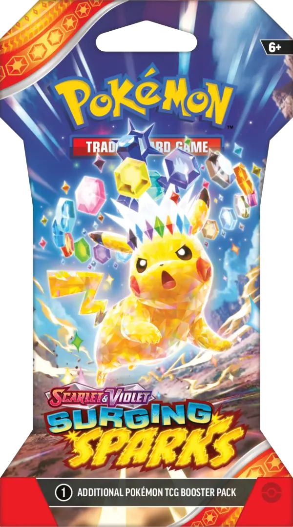 Pokémon Surging Spark Sleeved Booster, SV08, Pokemon TCG