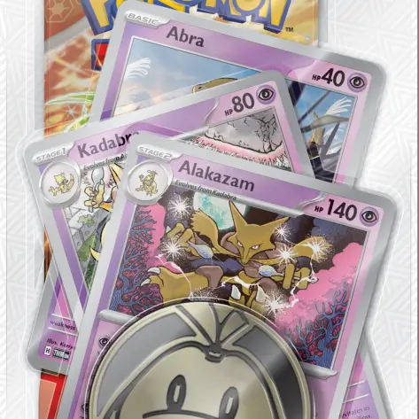 De Pokémon Surging Sparks Premium Checklane Blister Alakazam , SV08, Pokemon TCG