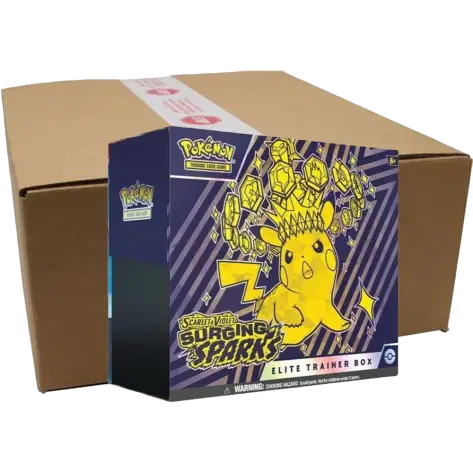 Pokémon Surging Spark Elite Trainer Box, SV08, Pokemon TCG, Surging Spark Elite Trainer Box Case