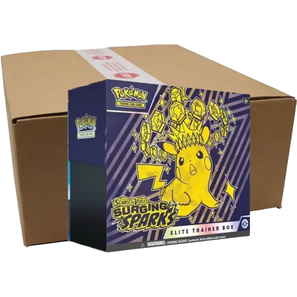 Pokémon Surging Spark Elite Trainer Box, SV08, Pokemon TCG, Surging Spark Elite Trainer Box Case