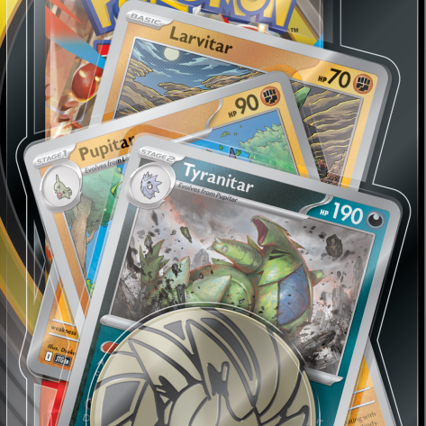 Mega Evolution Premium Checklane Meowscarada, 3 Pack Blister, Pokémon Trading Card Game, Mega Evolution, Mega Evolution Premium Checklane Tyranitar