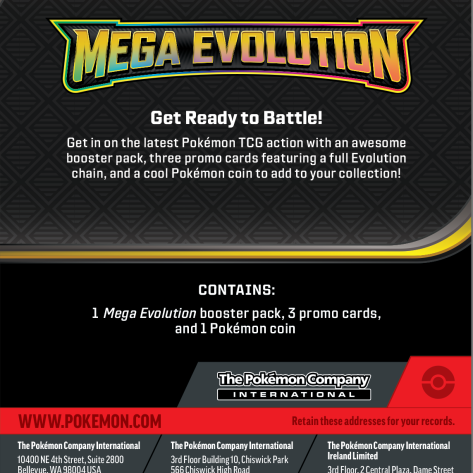 Mega Evolution Premium Checklane Meowscarada, 3 Pack Blister, Pokémon Trading Card Game, Mega Evolution, Mega Evolution Premium Checklane Tyranitar
