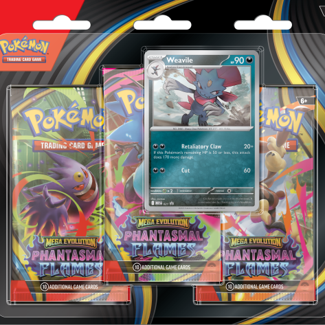 Pokemon Phantasmal Flames Boosterbox, Boosterbox, Pokémon Trading Card Game, Mega Evolution, Phantasmal Flames Boosterpack, Phantasmal Flames Elite Trainerbox, Phantasmal Flames Sleeved Booster, Phantasmal Flames Booster Bundle, Phantasmal Flames 3 Pack Blister Weavile, Phantasmal Flames 3 Pack Blister Sneasel