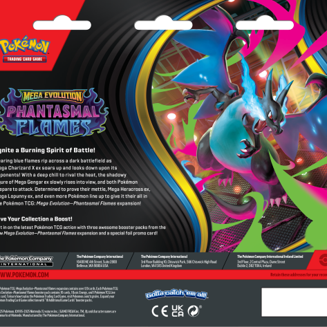 Pokemon Phantasmal Flames Boosterbox, Boosterbox, Pokémon Trading Card Game, Mega Evolution, Phantasmal Flames Boosterpack, Phantasmal Flames Elite Trainerbox, Phantasmal Flames Sleeved Booster, Phantasmal Flames Booster Bundle, Phantasmal Flames 3 Pack Blister Weavile, Phantasmal Flames 3 Pack Blister Sneasel