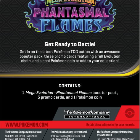 Pokemon Phantasmal Flames Boosterbox, Boosterbox, Pokémon Trading Card Game, Mega Evolution, Phantasmal Flames Boosterpack, Phantasmal Flames Elite Trainerbox, Phantasmal Flames Sleeved Booster, Phantasmal Flames Booster Bundle, Phantasmal Flames 3 Pack Blister Weavile, Phantasmal Flames 3 Pack Blister Sneasel, Phantasmal Flames Premium Checklane Hydrapple, Phantasmal Flames Premium Checklane Blaziken
