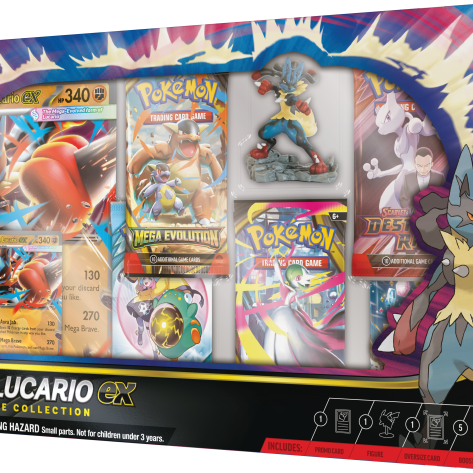 Mega Evolution Boosterbox, Boosterbox, Pokémon Trading Card Game, Mega Evolution, Mega Lucario Figure Collection