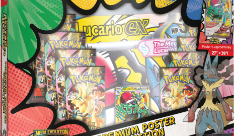 Ascended Heroes Premium Poster Collection Mega Lucario, Booster Bundle, Elite Trainerbox, Pokémon Trading Card Game, Mega Evolution