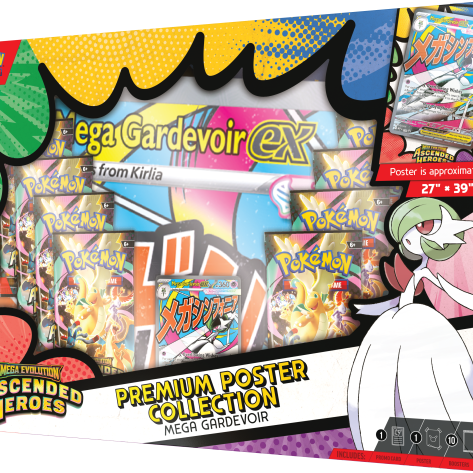 Ascended Heroes Premium Poster Collection Mega Gardevoir, Booster Bundle, Elite Trainerbox, Pokémon Trading Card Game, Mega Evolution