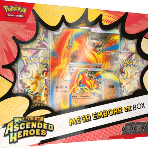Ascended Heroes Mega Meganium ex, Mega Meganium, Mega Emboar, Mega Feraligatr, Ascended Heroes Mega Emboar