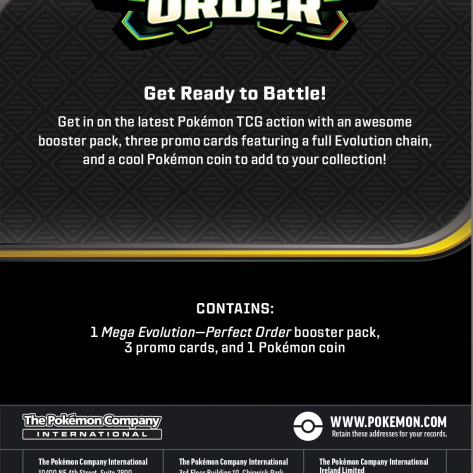 Perfect Order Boosterbox, Meowth, Starmie, Clefable, Zygarde, Perfect Order Sleeved Booster, Perfect Order Booster Bundle, Perfect Order Premium Checklane Clawitzer, Perfect Order Premium Checklane Steelix, Perfect Order Premium Checklane Cinderace, Perfect Order Premium Checklane Meganium