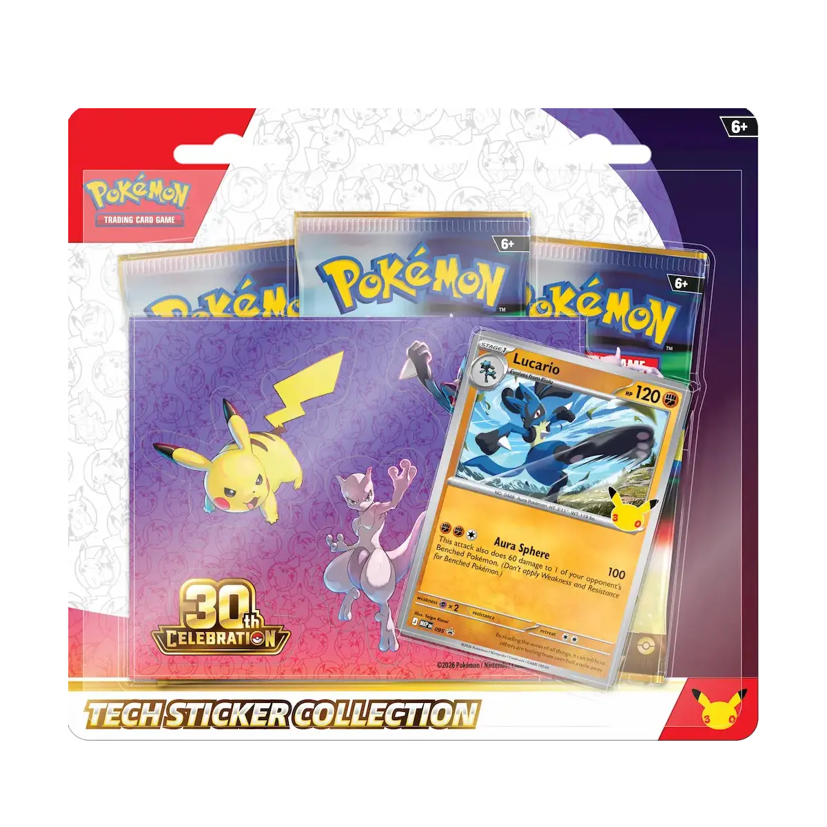 30th Celebration Tech Sticker Collection Lucario